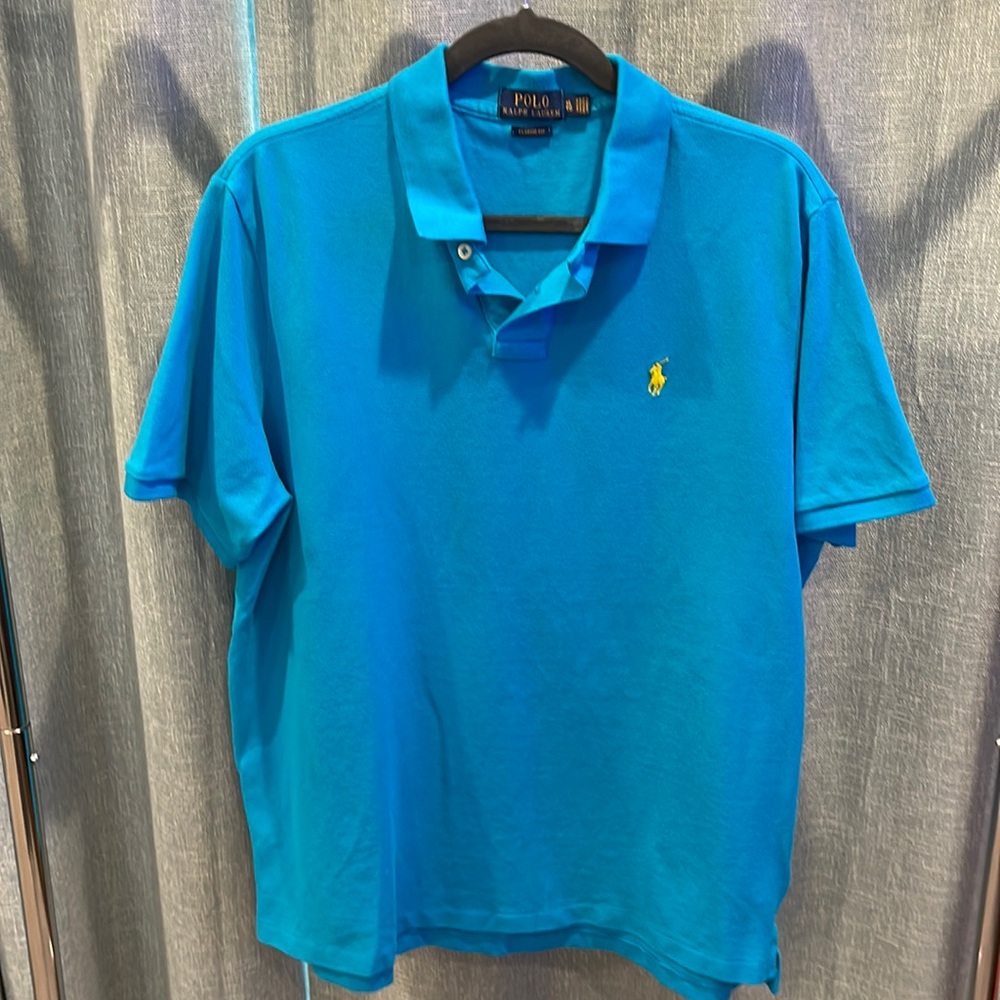 Polo by Ralph Lauren - Mesh Classic Fit Polo Shirt - Blue - XL - Never Worn